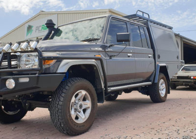 Land Cruiser Chassis mounted full aluminum canopy