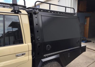 Lift-Off 1300 Long Canopy & Custom Tray on a Land Cruiser - 3