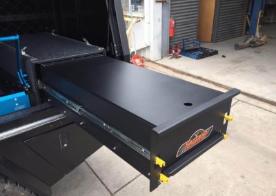 Lift-Off 1300 Long Canopy & Custom Tray on a Land Cruiser - 5