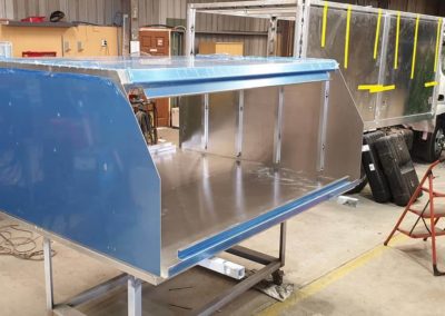 Raw aluminum drop on canopy mid build